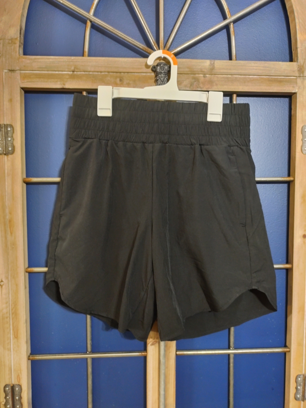 HALARA Black Women's Athletic Shorts with Wide Elastic Waistband
